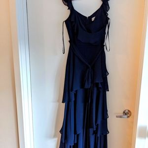 Tahari navy blue wedding prom dress